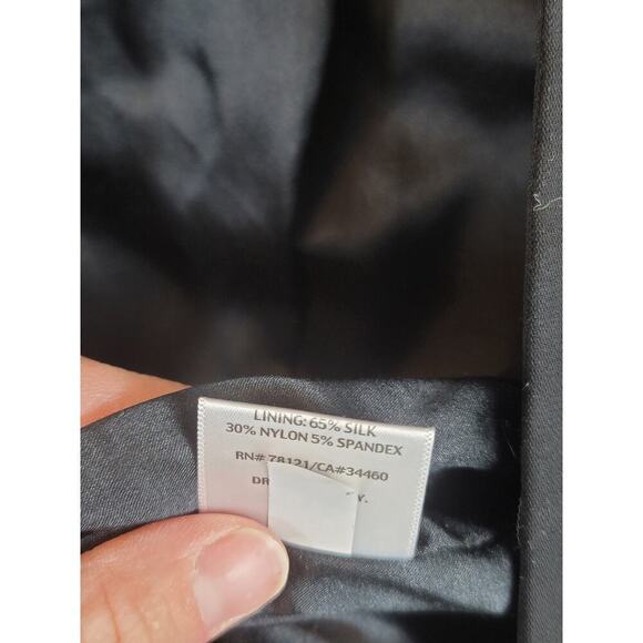 EILEEN FISHER OPEN FRONT SILK LINED SHORT BLAZER IN BLACK, SZ 2 - Picture 8 of 13